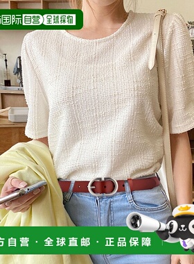 日本直邮florge 复古简约椭圆扣皮革腰带110cm [FL8218EW04622]