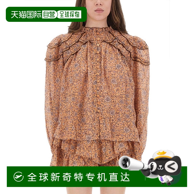 自营 isabel marant etoile克里斯塔“衬衫-橙色 【美国奥莱】直