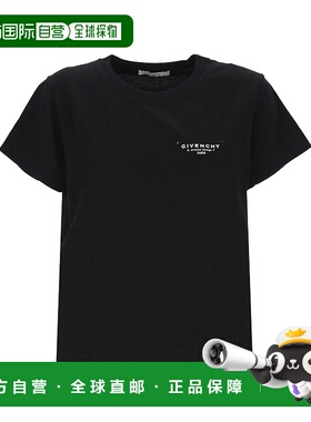香港直邮GIVENCHY 女士T恤 BW70FJP75N001 AW2025 黑色 T-SHIRT