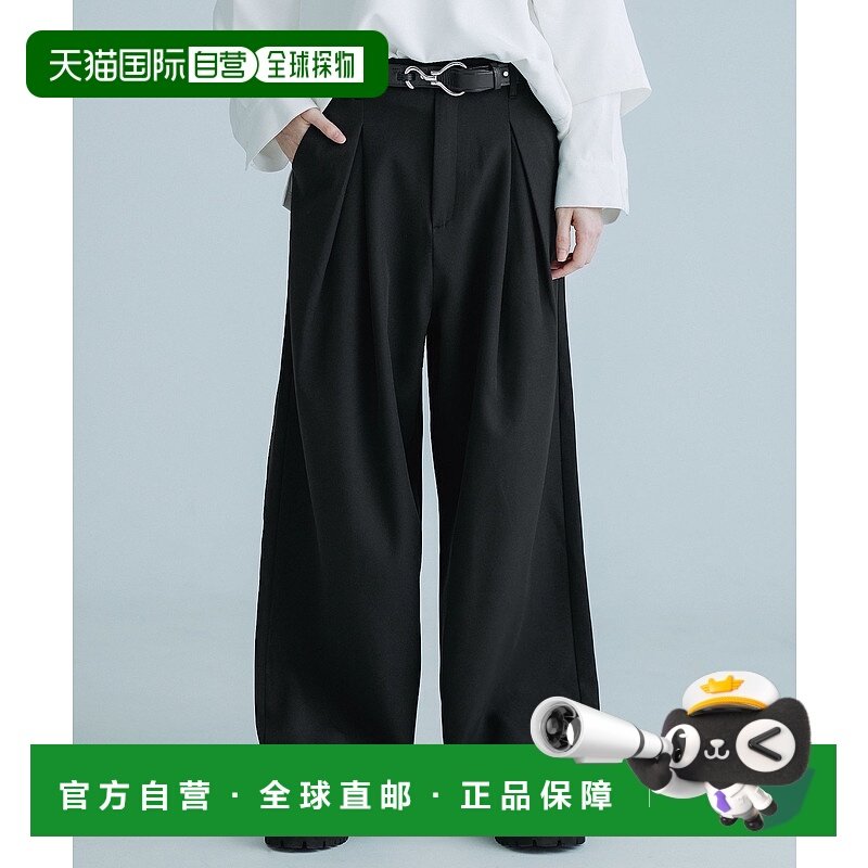 1h可退 日本直邮SOCCE 男女同款深褶宽松西装长裤 soc241151