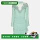 Saab Knit Mint Tulle 自营Elie Stretch Green Paneled Appliqu&