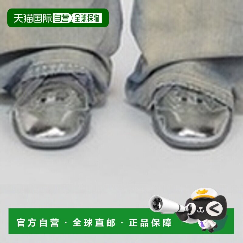 自营欧洲直邮Acne Studios SS25女士银色/灰色羔羊皮芭蕾系带鞋图片