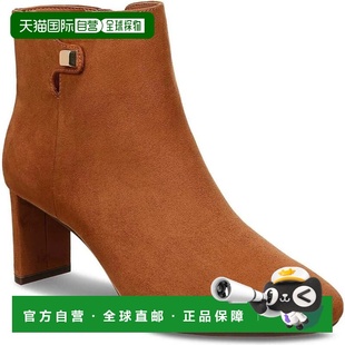 自营Alfani Paam Boots Women's Brown Suede Almond Toe Block H