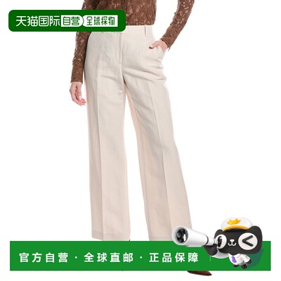 自营Lafayette 148 New York Gates Full Leg Silk & Linen-Blend