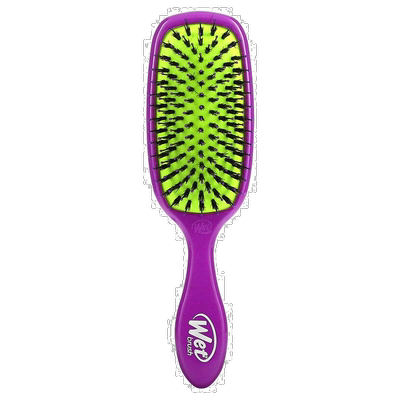 香港直发Wet Brush猪鬃梳子紫色天然猪鬃不扯发无刺痛无静电儿童