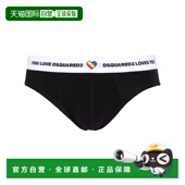 香港直邮潮奢 内裤 Dsquared2 1h可退 二次方 男士 black黑色 舒