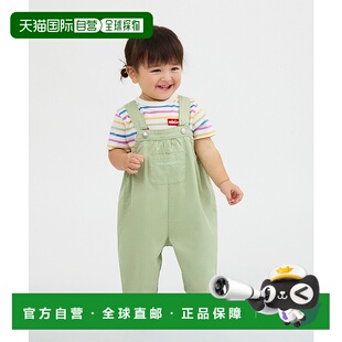 1h可退 日本直邮MIKI HOUSE 儿童款六分裤背带裤 103348687