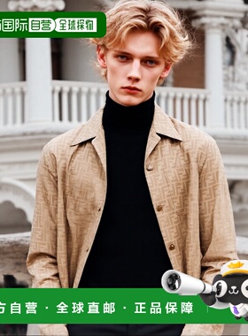 1h可退 香港直邮潮奢 Fendi 芬迪 男士 长袖衬衫 FS1300AKEE男装