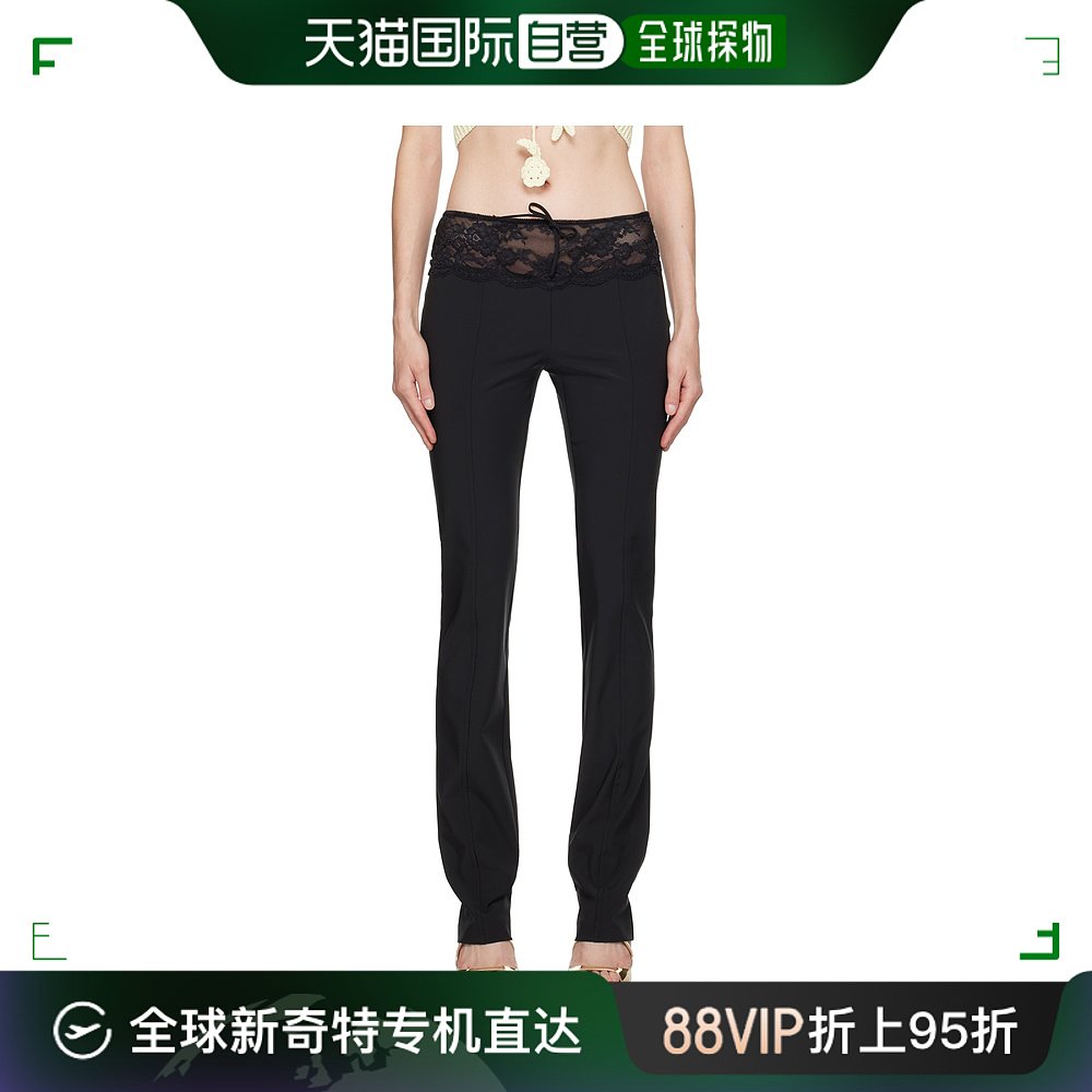 香港直邮潮奢 Blumarine 蓝色情人 女士 黑色 Slim-Fit 长裤 P422 女装/女士精品 休闲裤 原图主图