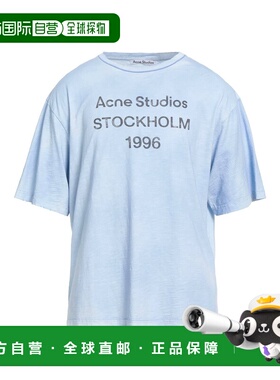 1h可退 香港直邮潮奢 Acne Studios 艾克妮 男士 T恤 blue蓝色 舒