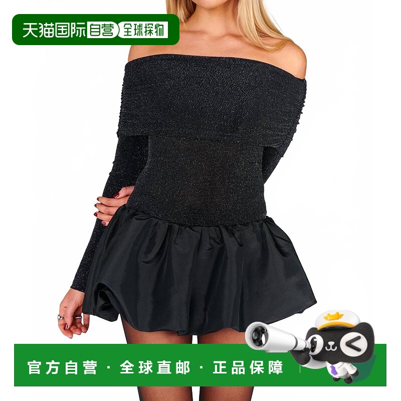 自营show me your mumuCharlize Mini Dress In Black Dancing Qu