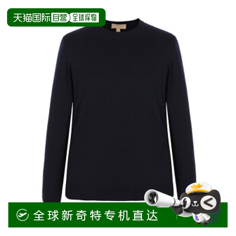 1h可退 香港直邮BURBERRY 男士针织毛衣 40200441 AW2018 黑色 拼