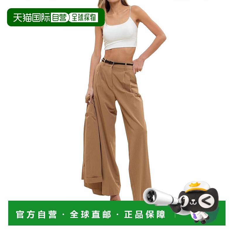 自营blu pepperPinstripe Trouser Pants In Camel - camel 美国