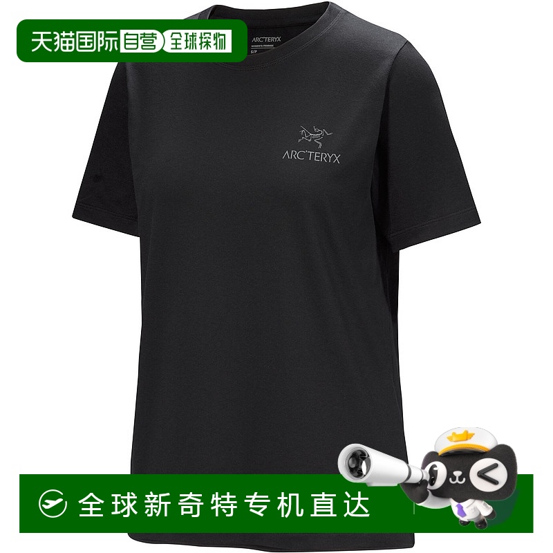 加拿大直邮加拿大直发始祖鸟Kragg SL女款棉质徽标圆领纯色短袖T