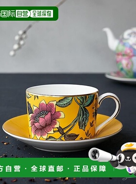 日潮跑腿Wedgwood威基伍德Wanderlust黄色东京茶杯茶碟35755正品