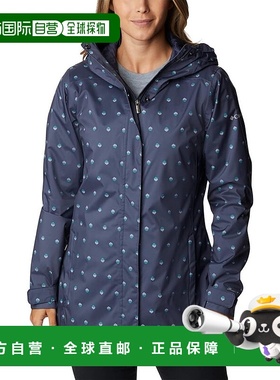 自营 Columbia Splash A Little II女式蓝色波尔卡圆点全拉链连帽