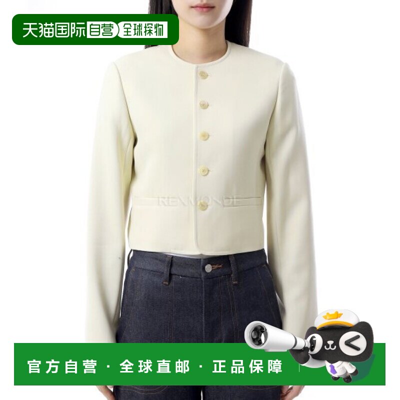 韩国直邮AURALEE 高密度羊毛斜纹短夹克 象牙色 (A25SJ01TW) 夹克