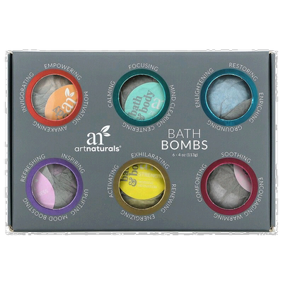 香港直邮Artnaturals气泡弹113g*6枚沐浴球清新舒缓水润正品