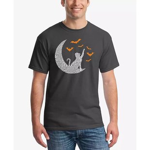 Pop 男装 Art 月亮蝙蝠文字艺术T恤 休闲舒适百搭 男士 美国直邮LA