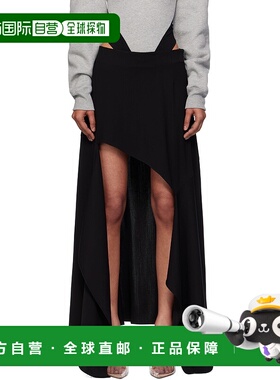 1h可退 香港直邮潮奢 Mugler 穆勒 女士 黑色 Asymmetrical Casca