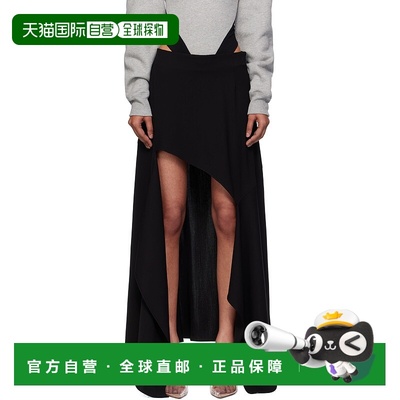 1h可退 香港直邮潮奢 Mugler 穆勒 女士 黑色 Asymmetrical Casca