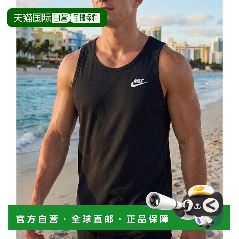 韩国直邮Nike耐克背心马甲男款BQ1266-010黑色简约运动休闲舒适图片