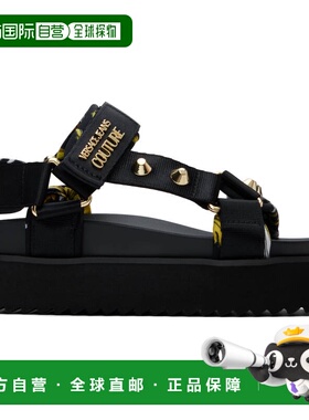 1h可退 香港直邮潮奢 versace 范思哲 女士 黑色 Beach 凉鞋 E78V