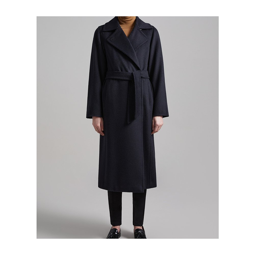 MAX MARA 女士外套 1016014206003 SS2025 黑色 Manuela长袖大衣