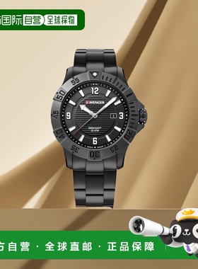 自营 Wenger Swiss Army 男式 01.0641.135 Seaforce 黑色表盘手