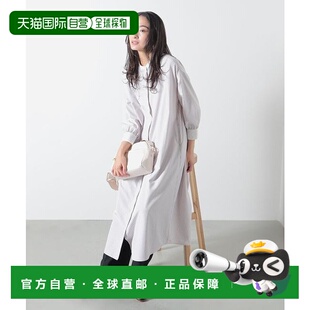 1h可退 日本直邮BEAMS HEART WOMEN 牧师领衬衫连衣裙条纹优雅