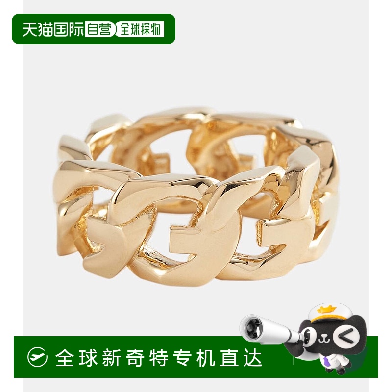 香港直邮潮奢 Givenchy 纪梵希 女士 G 链条戒指 000793