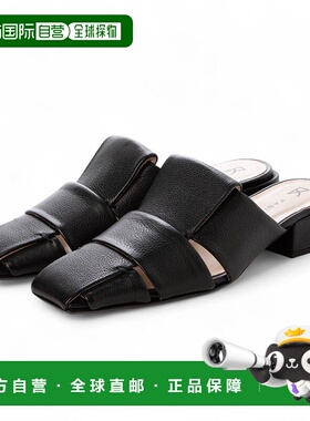 日本直邮FABIO RUSCONI 方形包头麂皮凉鞋 FA933BW022010 凉鞋