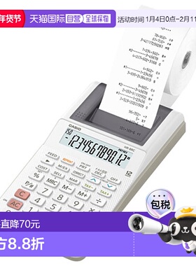 CASIO HR-8RC-WE 手持式 12 位打印机计算器 HR8RCWE卡西欧