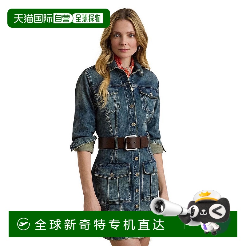 1h可退 【美国直邮】ralph lauren 女士 连衣裙牛仔长袖
