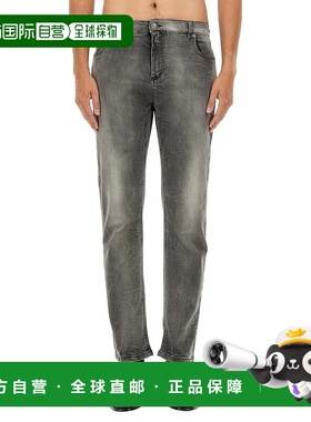 香港直邮BALMAIN 男士牛仔裤 DH1MI043DE739FK AW2024 灰色 Strai
