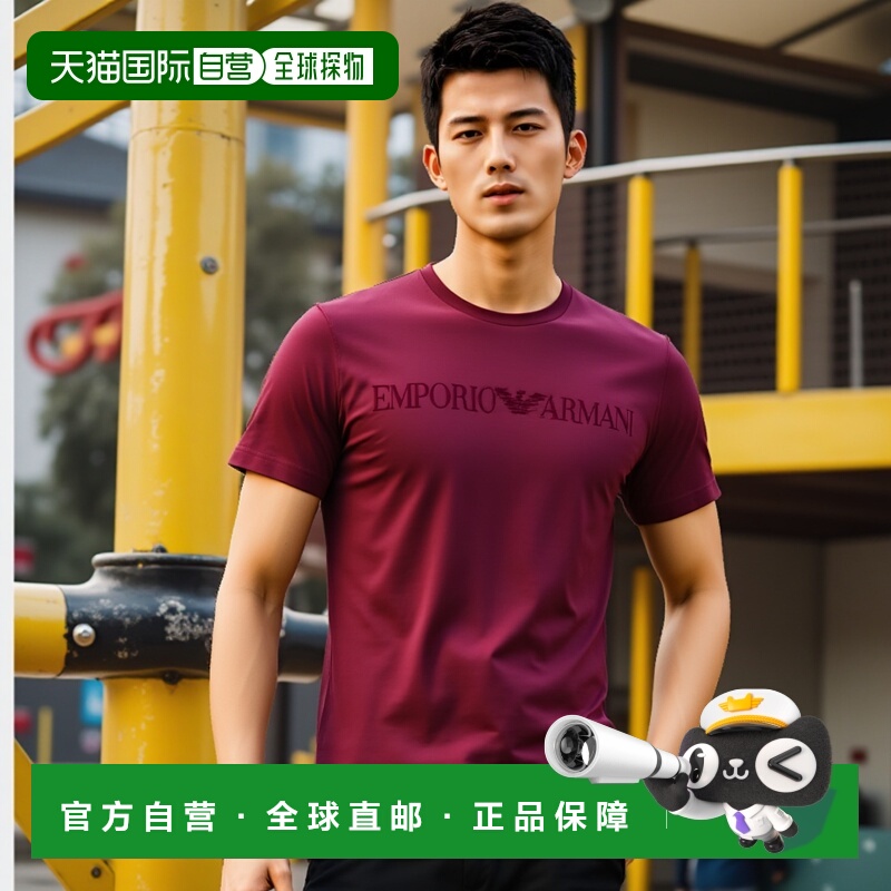 1小时内可退 香港直邮EMPORIO ARMANI 男士T恤 ZNH12BI00NB AW202