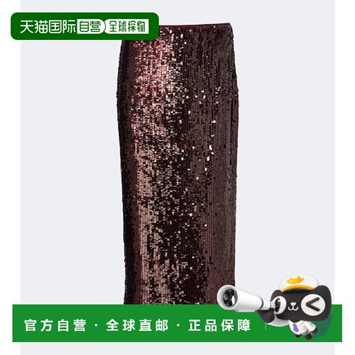 香港直邮Simkhai 女士 Nikki 珠片中长半身裙 red红色 舒适时尚