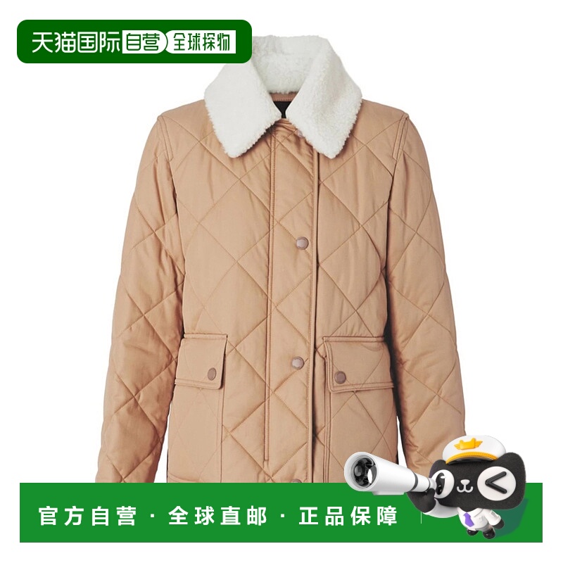 1h可退 香港直邮BURBERRY 女士外套 80488231 SS2022 棕色 菱形绗