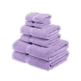 自营 superior纯色埃及棉 6 件套毛巾套装 - 紫色 美国奥莱直发