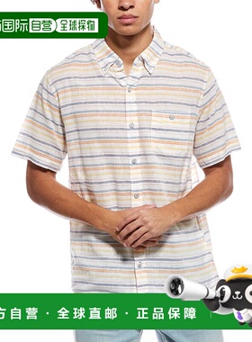 自营WEATHERPROOF VINTAGE Linen-Blend Shirt - topaz 美国奥莱