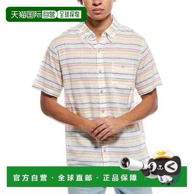 自营WEATHERPROOF VINTAGE Linen-Blend Shirt - topaz 美国奥莱