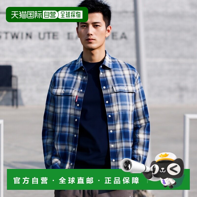 1h可退 香港直邮潮奢 Dsquared2 二次方 男士 格纹衬衫 S74DM0899