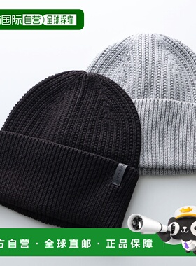 日本直邮Calvin Klein 男士针织帽 CKMC523193皮革 Logo 标签罗纹