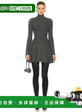 香港直邮Alaia 女士 长袖高领连衣裙 AA9R23544M722
