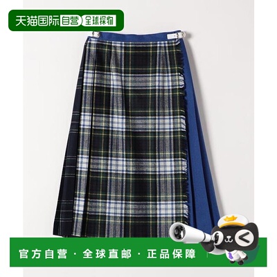 1h可退 日本直邮SHIPS any ONEIL OF DUBLIN：拼接格纹百褶裙 25A