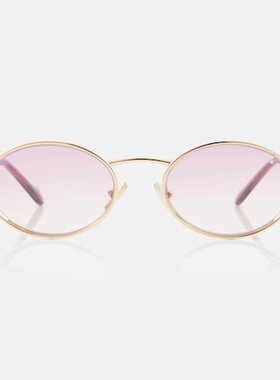 潮奢 Miu Miu 缪缪 女士 MU 52YS 椭圆形太阳眼镜