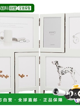 【日本直邮】LADONNA 6栏立式对折合页相框摆台白色MA63-60-WH