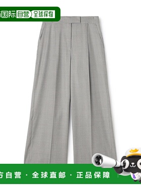 1h可退 日本直邮ZELANDER 女士意大利羊毛丝质格纹阔腿西裤 13045