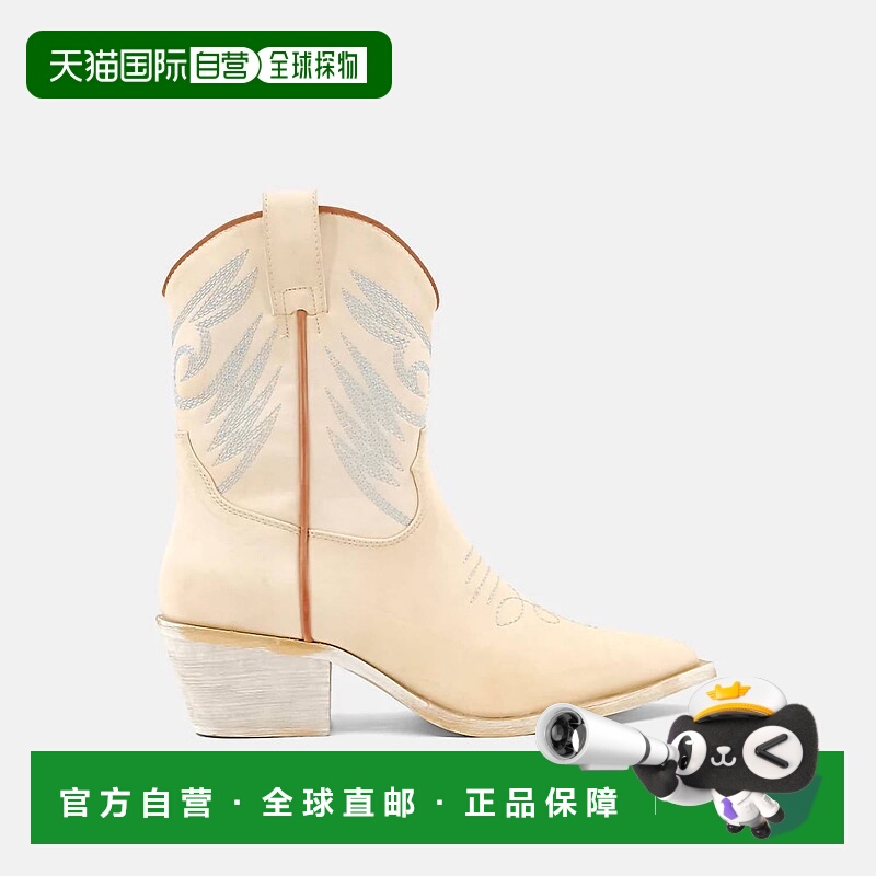自营shu shopWomen's Zahara Cowboy Boots In Cream - cream 美