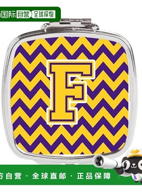 自营 Carolines Treasures CJ1041-FSCM 字母 F 雪佛龙紫色正品